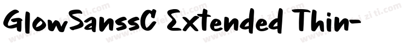 GlowSanssC Extended Thin字体转换